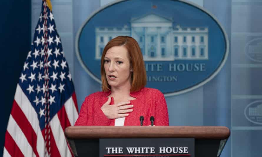 Jen Psaki at the briefing on Thursday.