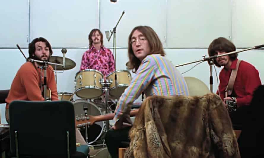 The Beatles in the studio.
