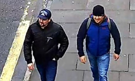 Alexander Petrov and Ruslan Boshirov are shown on CCTV on Fisherton Road, Salisbury at 1.05pm on 4 March.