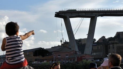 'It was like being in a film': ex-footballer on surviving Genoa bridge collapse – audio 