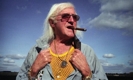 Creepy and chilly … how Savile came across in Theroux’s original documentary.