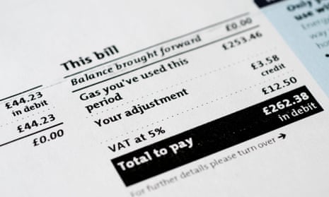a monthly gas bill saying total to pay £262.38