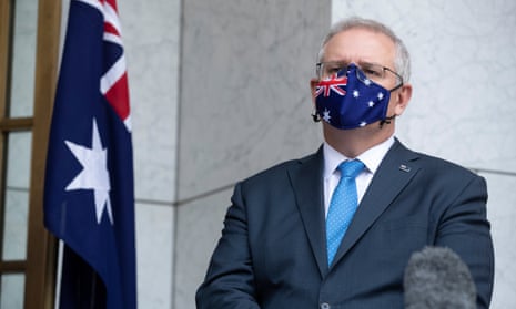 Prime minister Scott Morrison emerges from national cabinet for a press conference