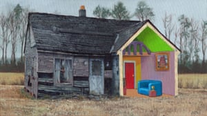 The Tower of Babel from The Abandoned Dollhouses series of paintings by Andrew 'Mackie' McIntosh