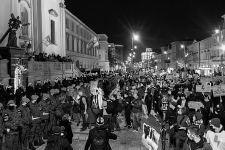 A mass protest in Warsaw last October to protest against a court decision to ban nearly all abortions.