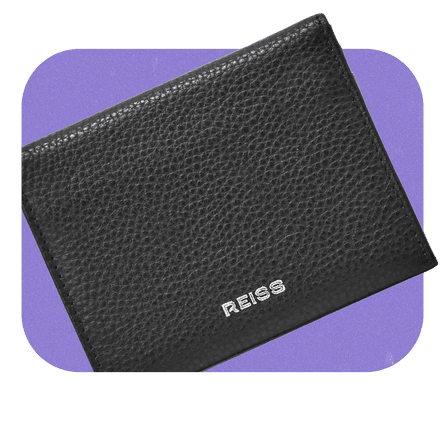 Leather bi-fold cardholder