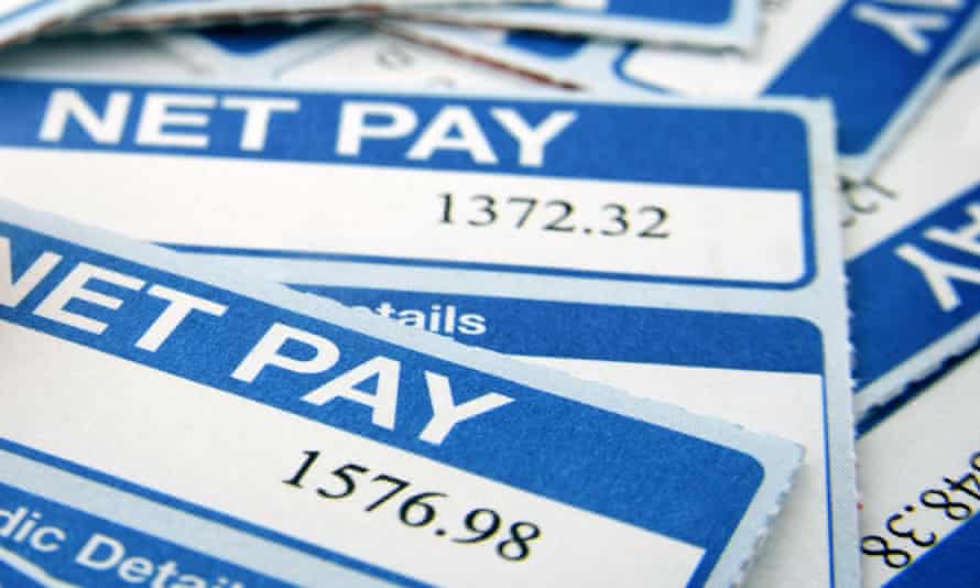 Payslips showing net pay