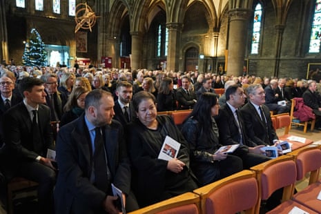 Anas Sarwar (second right) and Keir Starmer (right) among the mourners attending the memorial service of Alistair Darling at Edinburgh’s St Mary’s Episcopal Cathedral.
