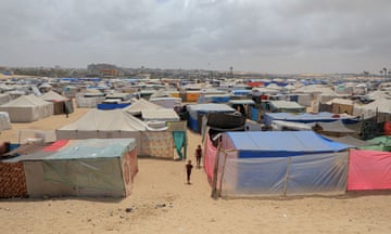 A temporary camp in Rafah, southern Gaza