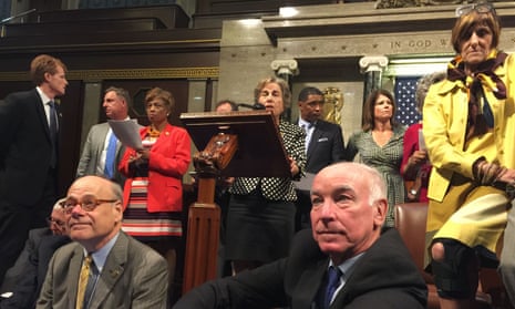 Members of Congress staged a rare sit-in in the House of Representatives, demanding the Republican-led body vote on gun-control legislation following the Orlando massacre. 