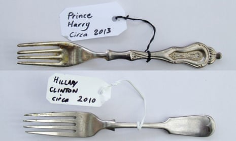 Forks once held by Prince Harry and Hillary Clinton