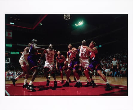 basketball players on a court