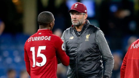 Jürgen Klopp praises Daniel Sturridge after Liverpool equaliser at Chelsea