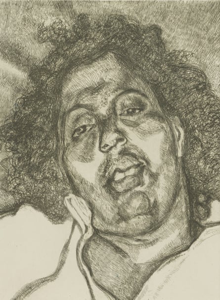 Solicitor’s Head, 2003 etching by Lucian Freud.