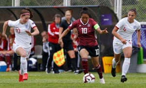 England in action against Germany at the Euro Under-17 championship in Bulgaria.