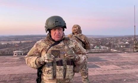 Yevgeny Prigozhin, founder of Russia’s Wagner mercenary force, speaks in Paraskoviivka, Ukraine in this still image from an undated video released on March 3, 2023.