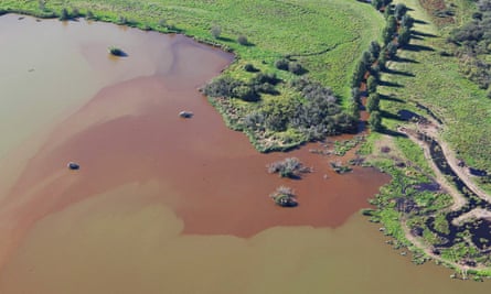 Sediment discharging into Lake Waikare