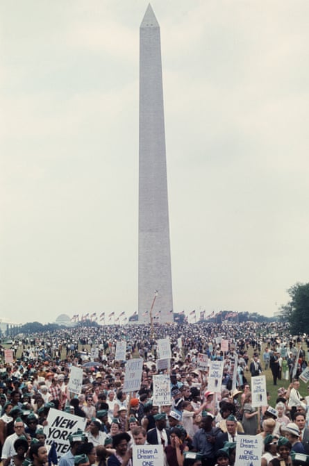 People gather at the end of the Poor People March, on 19 June 1968 in Washington DC.
