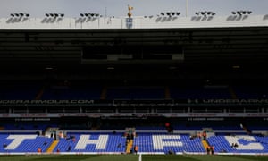A sunny day before kick off at the White Hart Lane stadium.