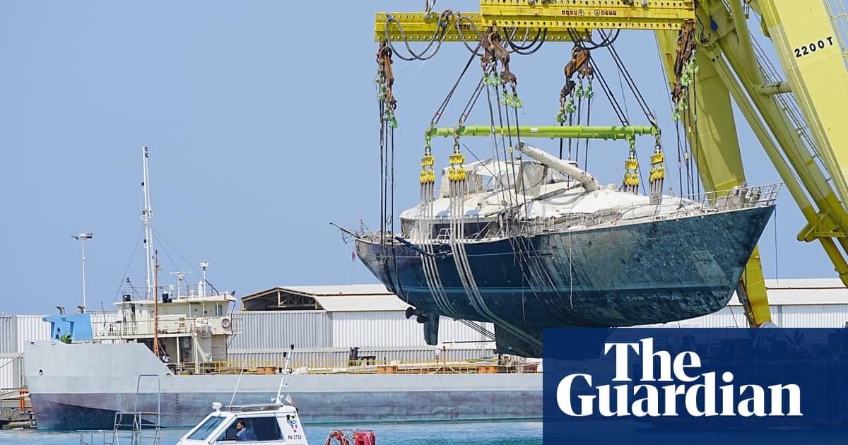 Recovered Mike Lynch superyacht transferred to Sicilian town