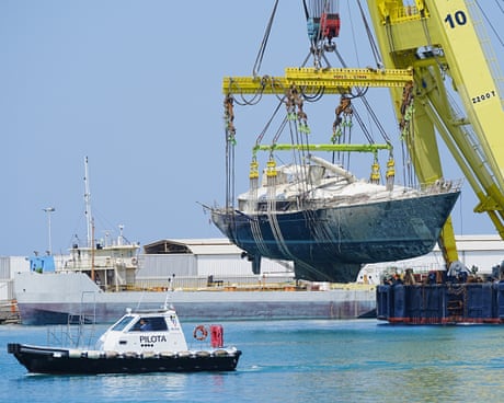 Recovered Mike Lynch superyacht transferred to Sicilian town