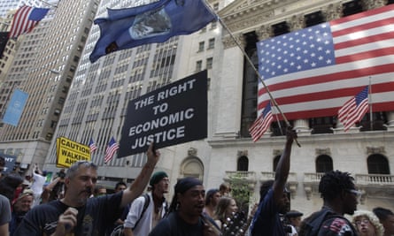 Occupy Wall Street marchers in 2011