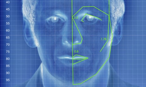An illustrated depiction of facial analysis technology similar to that used in the experiment.