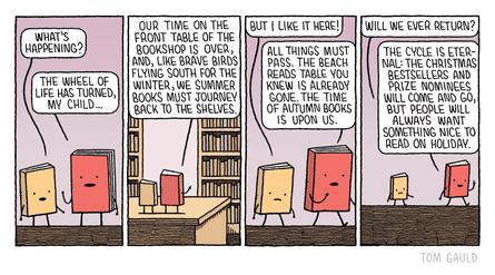 Tom Gauld on the end of the summer books season – cartoon