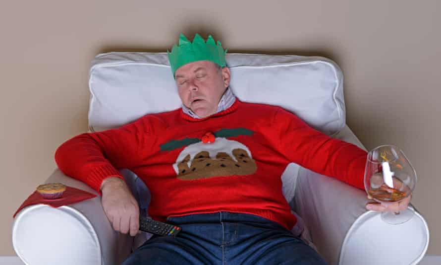 Your niece is suddenly vegan! How to survive the 12 disasters of Christmas | Christmas 7 A Christmas tradition - Dad has fallen asleep in an armchair after dinner in front of the TVDKPGRJ A Christmas tradition - Dad has fallen asleep in an armchair after dinner in front of the TV
