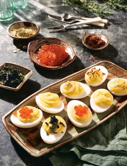 Stuffed Eggs pinch Arctic Garnishe