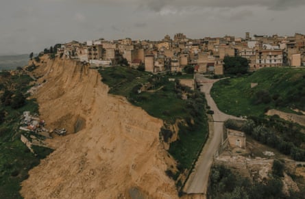 Drone view of the cliff edge