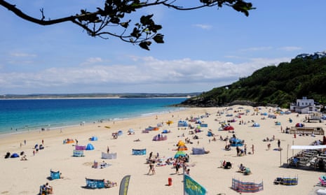 Porthminster Beach at St Ives in Cornwall.