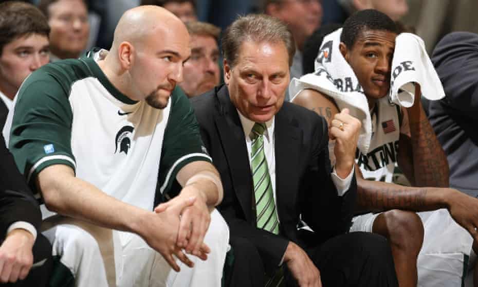 Anthony Ianni with his coach at MSU, Tom Izzo