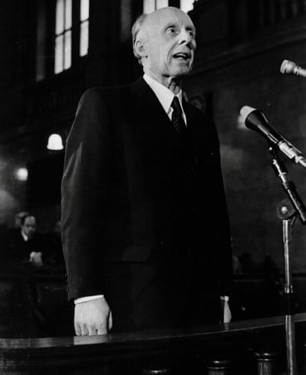 Auschwitz architect … Fritz Ertl on trial in 1972.