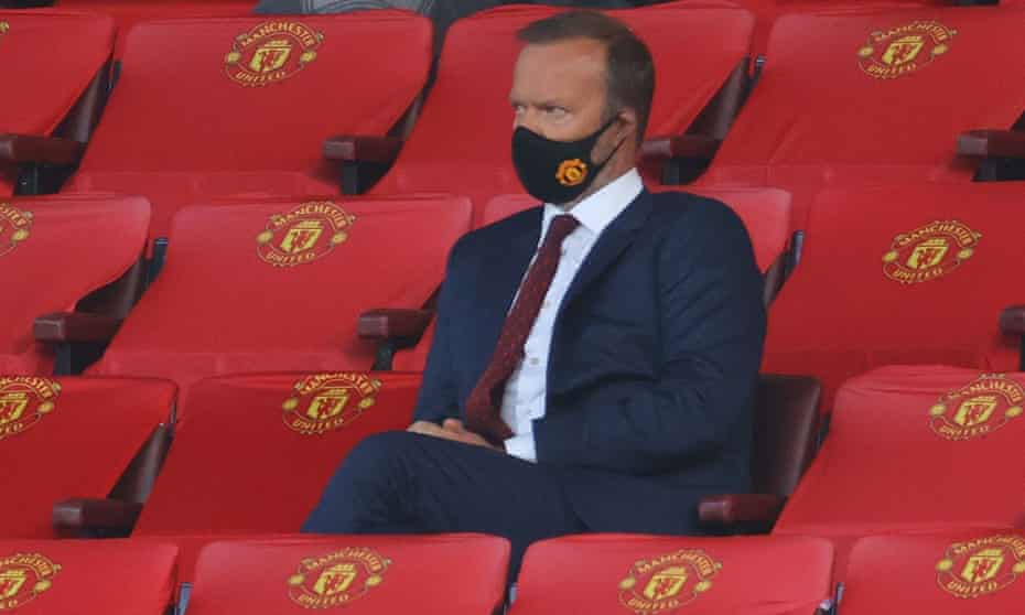 Manchester United’s executive vice-chairman Ed Woodward watches from the stands this season.