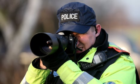 Police officer with camera