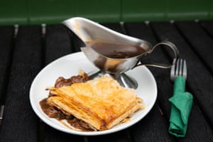 Angel Lane Chippie’s steak pie, with lots of ‘Angels own gravy’.