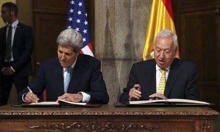 US secretary of state John Kerry, and Spanish foreign minister José Manuel García-Margallo