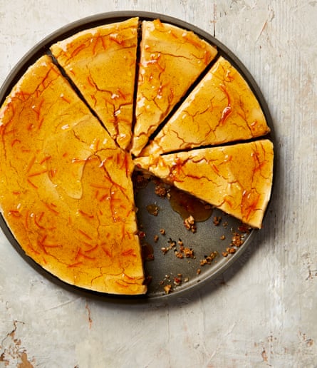 Yotam Ottolenghi’s winter-spiced cheesecake with marmalade glaze