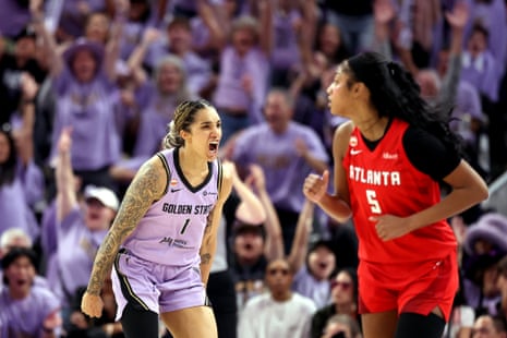 Golden State’s Gabby Williams led all scorers with 16 points in the first half.