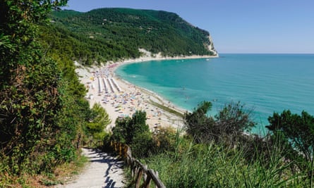 Path down to a beach in Italy.
