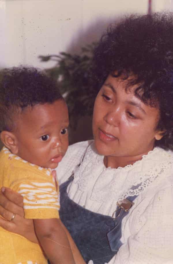 The young Kehinde Andrews with his mother