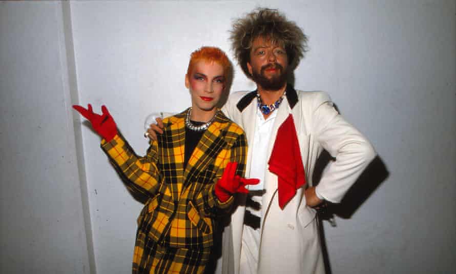 Annie Lennox and Dave Stewart in San Francisco while on tour in the US in 1983.