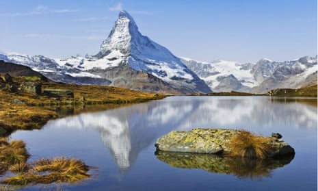 A photo of the Matterhorn peak in the Swiss-Italian Alps.