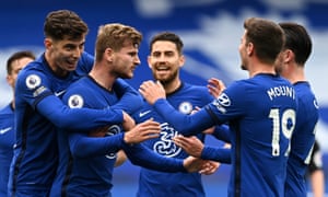 Havertz and Werner (L) are both on the scoresheet for Chelsea.