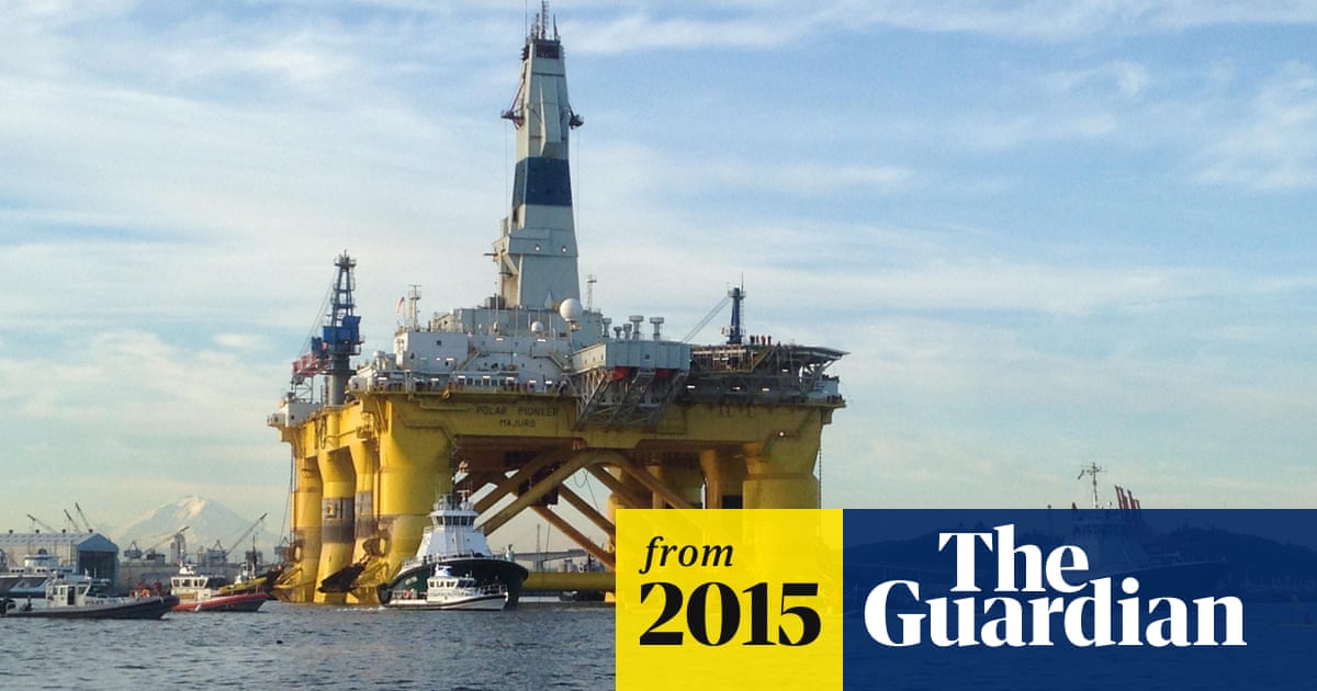Shell S Arctic Oil Rig Departs Seattle As Kayaktivists Warn Of Disaster Business The Guardian