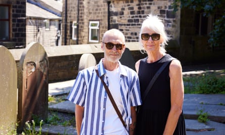 Hilary Dawes and John Cooke were visiting the churchyard on their last stop of a mini-tour of Heptonstall.
