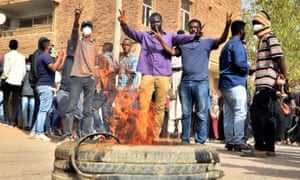 Protesters in Khartoum last week.