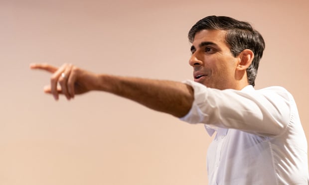 Rishi Sunak at a Tory leadership campaign event in Newmarket