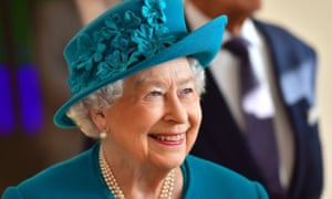 Queen Elizabeth II smiling at an event in London